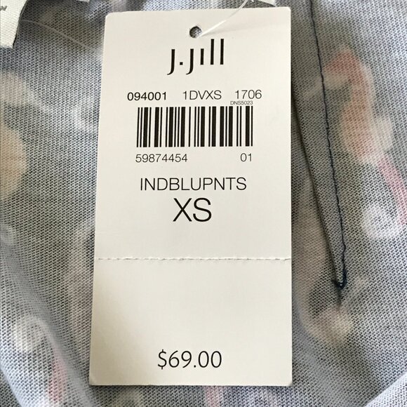 J. Jill A Line Mini Skirt Women XS Blue Seahorse Pockets Pull On Preppy 16218 - Picture 4 of 12